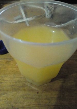 A picture of Homemade orange juice.