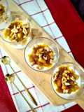 Vasitos de yogur y manzana a la naranja