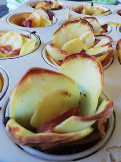 Una foto de Rosas de patatas y bacon