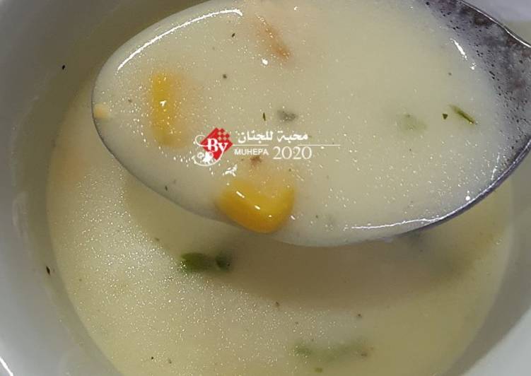 شوربة الذرة والدجاج 🌽