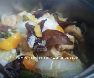 Resep mudah Tumis Sawi Putih Jamur Kuping Enak Sempurna