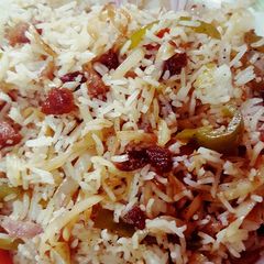 Chinese mutton rice A picture of Chinese mutton rice.