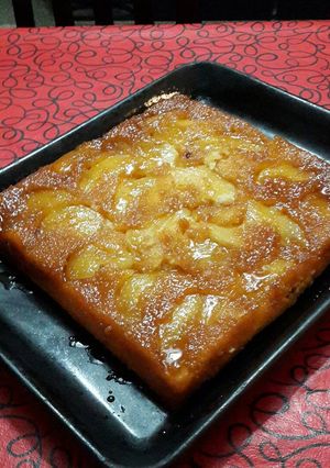 Una foto de Torta de manzana invertida