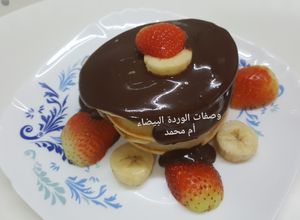 صورة لوصفة بان كيك الفانيليا بحشوة الشوكولاتة