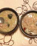 皮蛋絞肉薑絲蔬菜粥