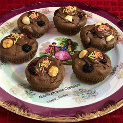 A picture of Nutella Brownie Cupcakes.