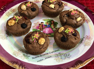 A picture of Nutella Brownie Cupcakes.