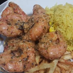 A picture of Lemon and Rosemary Prawns.