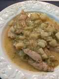 201. Filetes de pechuga de pollo con patata y brócoli