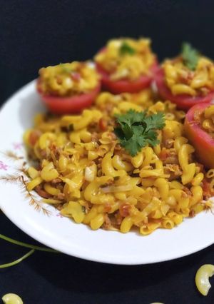 A picture of Tomato Beef Macaroni.