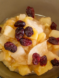 Una foto de Compota de manzana, pera, boniato y xirivia