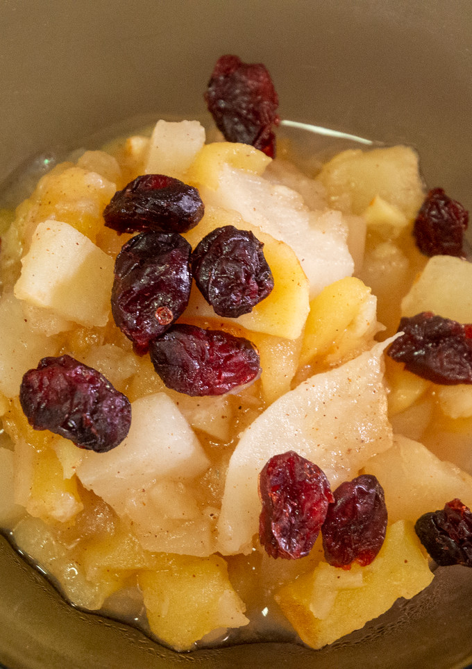 Una foto de Compota de manzana, pera, boniato y xirivia