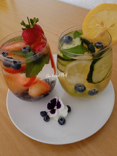 A picture of Fruit infused water.