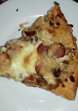 A picture of Home made pizza.