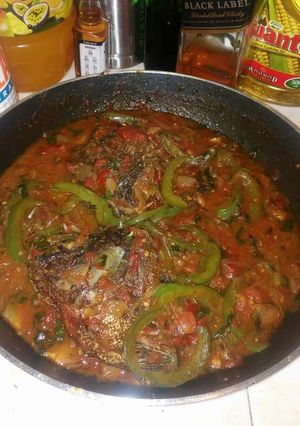 A picture of Fish stew.