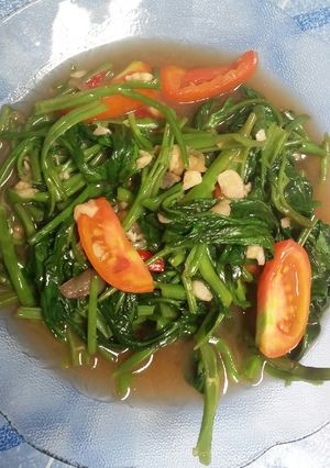 Foto resep Tumis Kangkung terasi berkuah