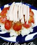 Xôi chả lụa lạp xưởng