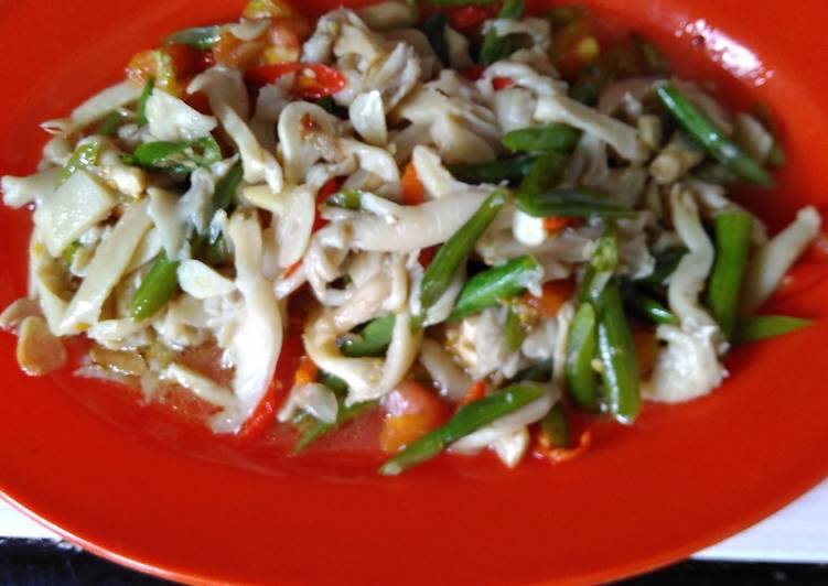 Tumis jamur Dan buncis ala lina