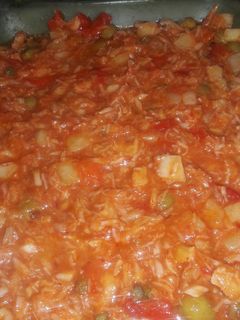 Una foto de Bacalao fresco a la vizcaina
