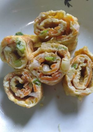 Foto resep Telur dadar + sayur