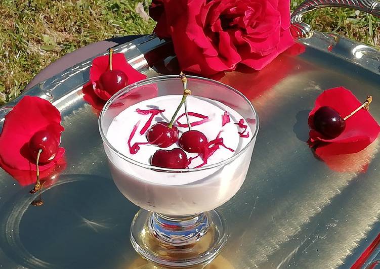 Comment Cuisiner Dessert à la rose et cerise