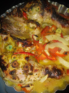 Una foto de Pollo al horno jugoso