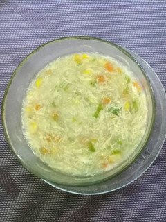 Foto resep Egg cheese soup with vegetable