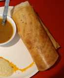 Masala dosa with vegeis sambhar
