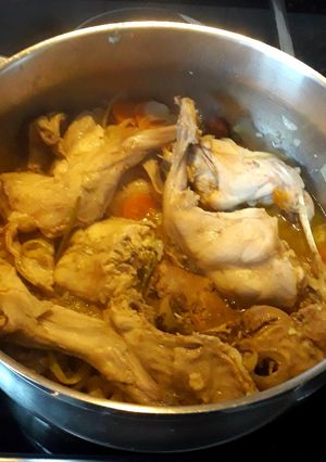 Foto de Coelho no tacho com arroz