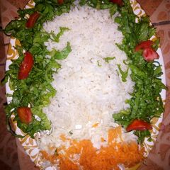 A picture of Rice and veggies.