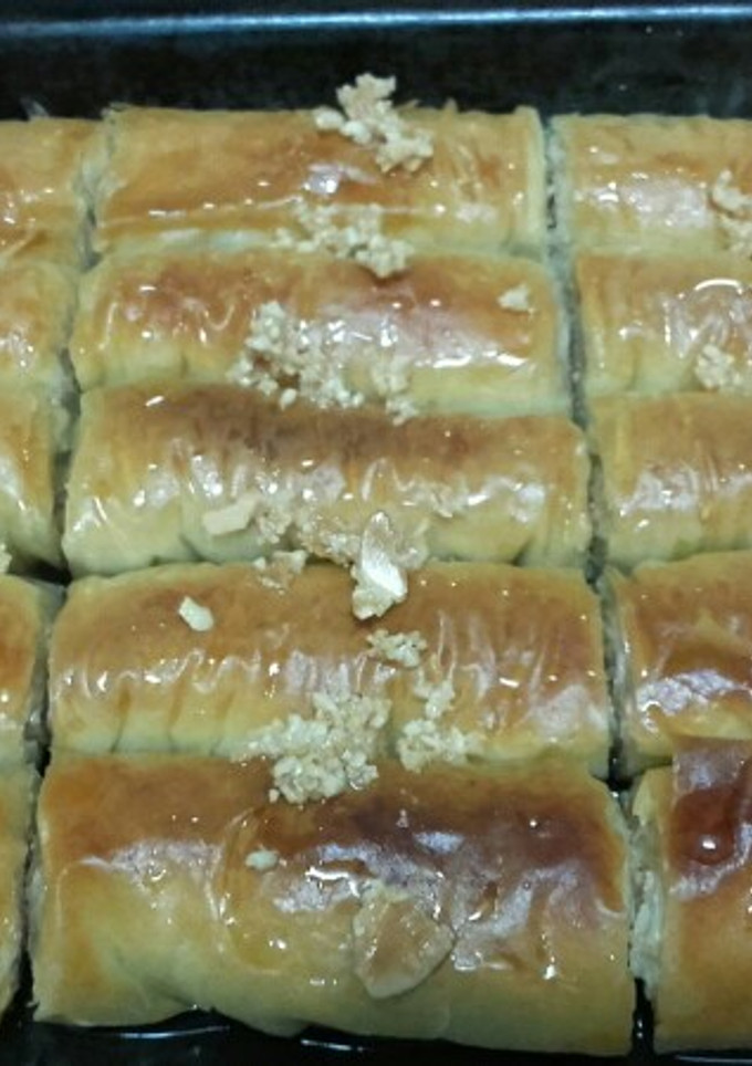 Una foto de Baklawa receta de dulce árabe deliciosa de Ramadán