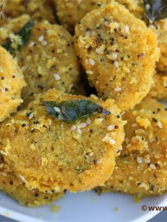 A picture of Zucchini Muthia / Steamed Zucchini Dumplings.