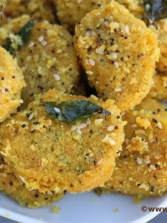 A picture of Zucchini Muthia / Steamed Zucchini Dumplings.