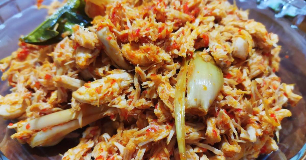 Resep Ayam Suwir Bumbu (bisa untuk isian lemper atau nasi bakar) oleh ellens - Cookpad