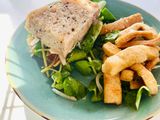 แซนด์วิชวอเตอร์เครสและหอมใหญ่ซอยเคียงเต้าหู้ทอดสลัด🥪🥙🥬🥗
