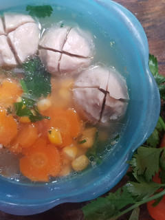 Foto resep Sup bakso jagung manis