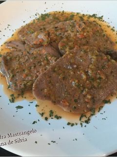 Una foto de Lengua de ternera a la vinagreta