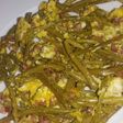 Revuelto de espárragos trigueros con ajo y jamón