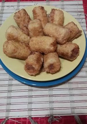 Una foto de Croquetas de arroz sin salsa blanca