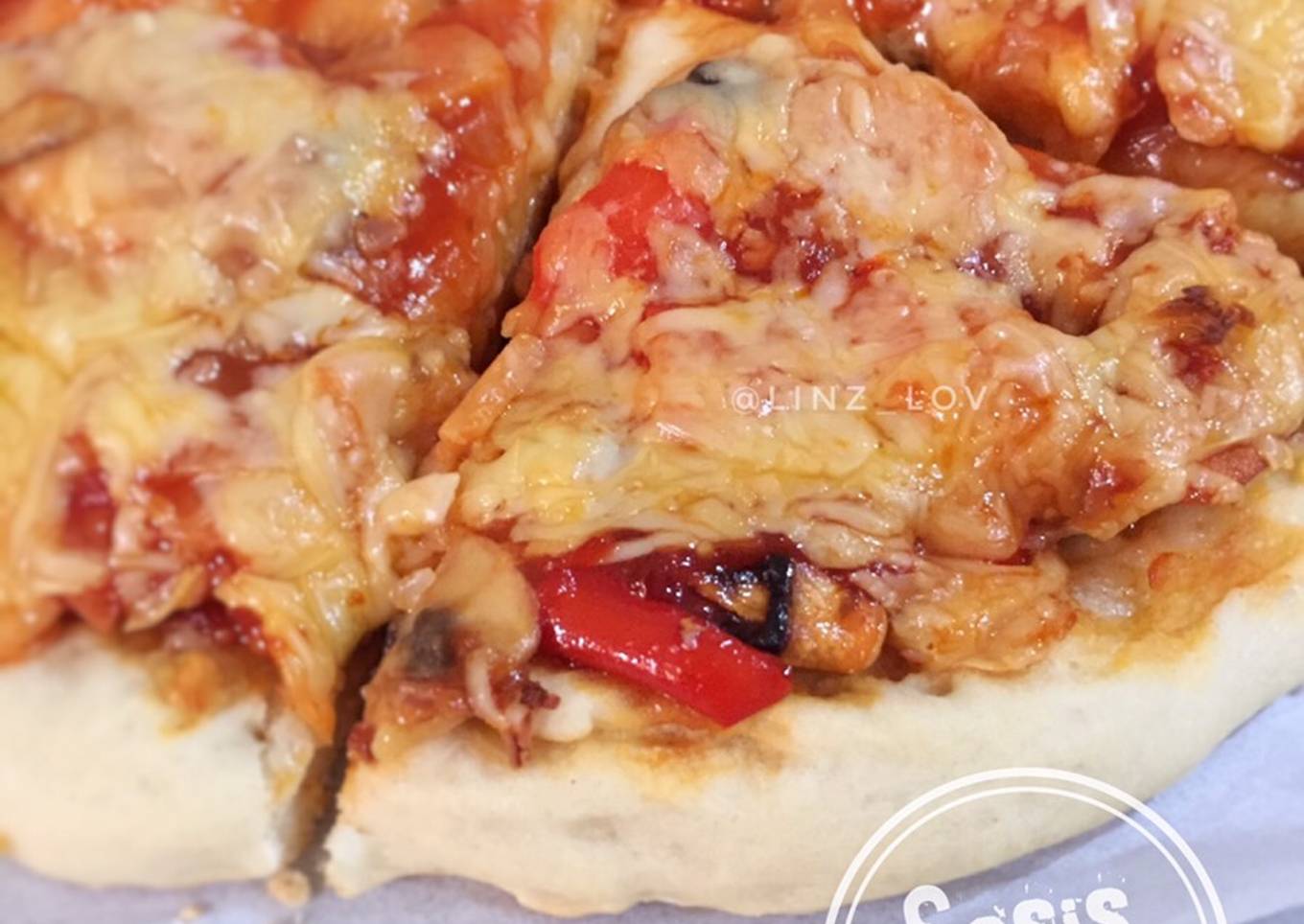 Resep Sosis Pizza - Homemade pizza - pizza mudah gampang enak - menu bekal anak sekolah