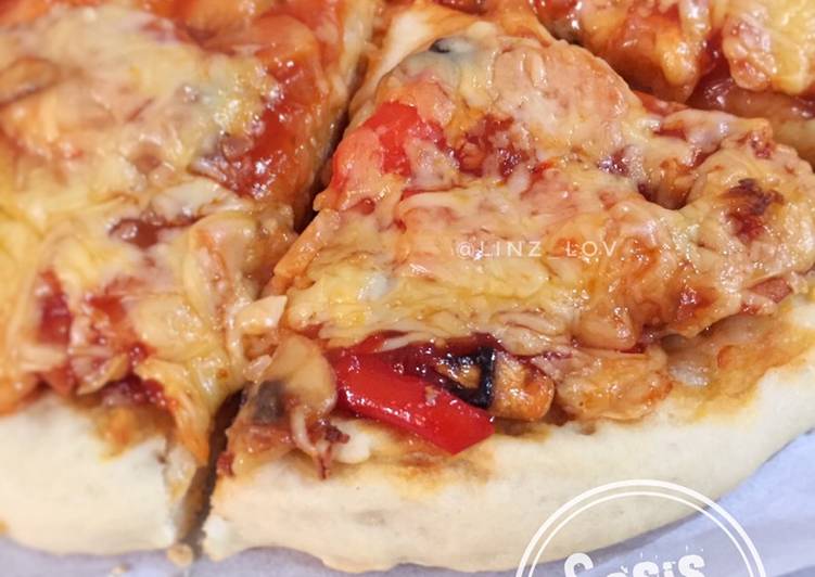 Resep Sosis Pizza - Homemade pizza - pizza mudah gampang enak - menu bekal anak sekolah