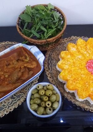 عکسی از دستور خورشت کدو با غوره