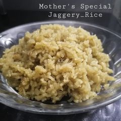 A picture of Jaggery Rice(mother's special).