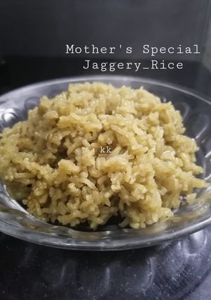 A picture of Jaggery Rice(mother's special).