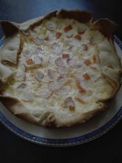 Una foto de Quiche de surimi