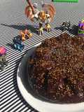 Bizcocho de naranja con chocolate negro
