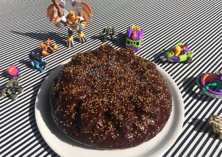 Bizcocho de naranja con chocolate negro