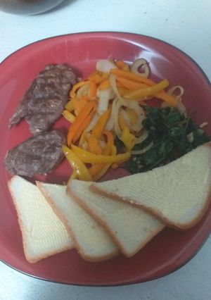 A picture of Grilled beef eye fillet steaks.