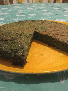 Una foto de Tortilla de acelgas con harina tostada