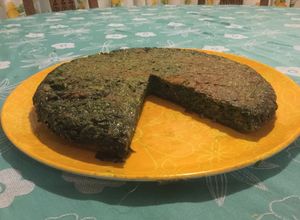 Una foto de Tortilla de acelgas con harina tostada